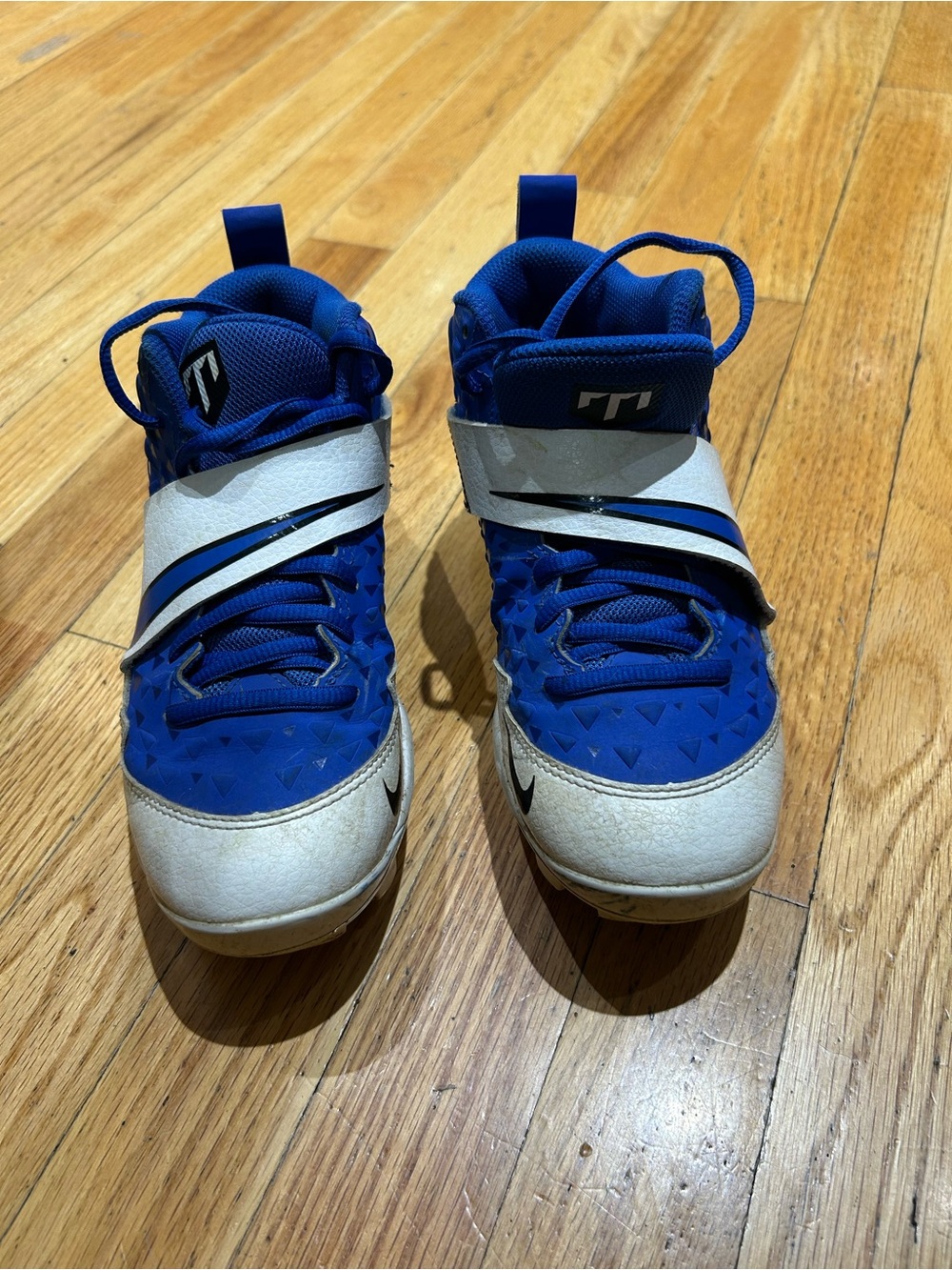 Nike Kids Royal Blue and White High-Top Sneakers